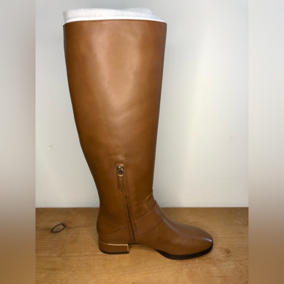New Tory Burch Sofia Riding Boot Festival Brown Size 6 Extended Calf - Picture 6 of 11